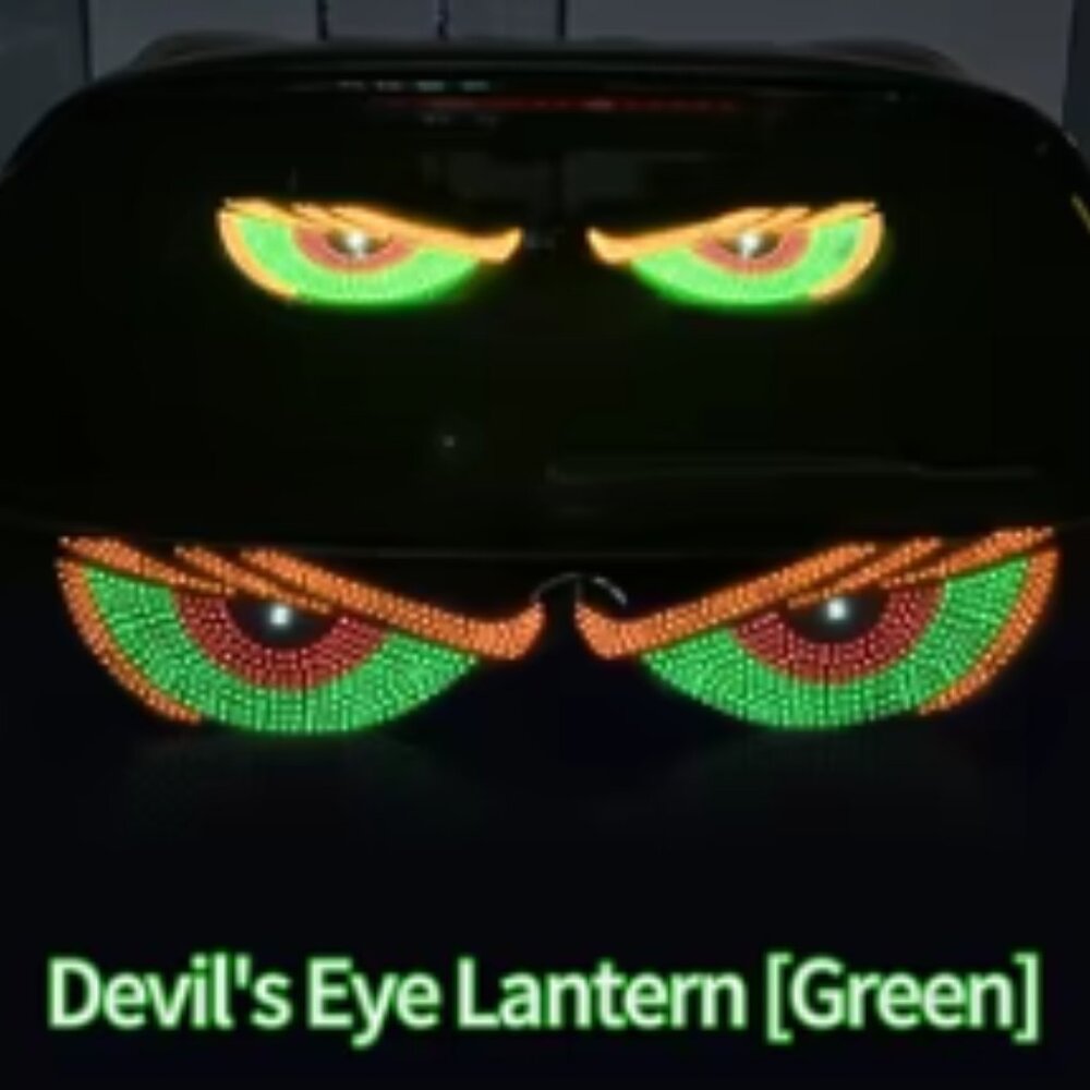 2Pcs Car LED Decorative Devil Eye Screen